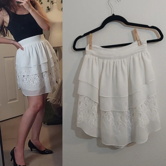 IRO Tiered Lace Skirt NWT Size XS